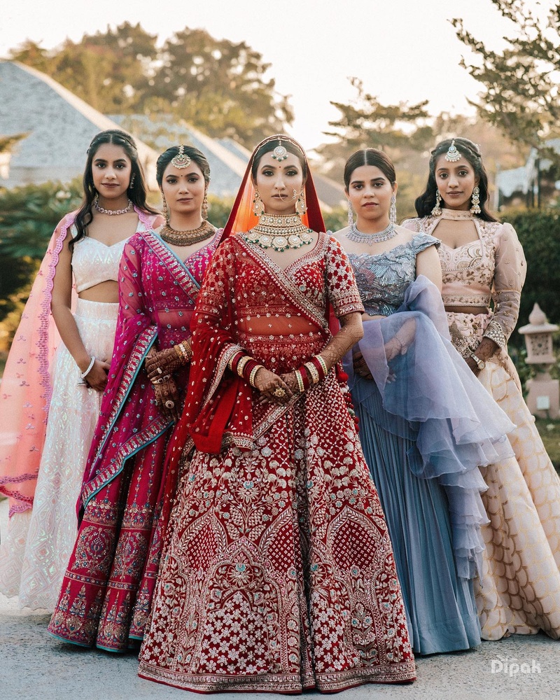 Bridesmaid Lehengas | Buy Indian Bridesmaid Lehenga Online | Frontier Raas